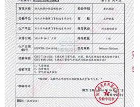 防护门检验报告